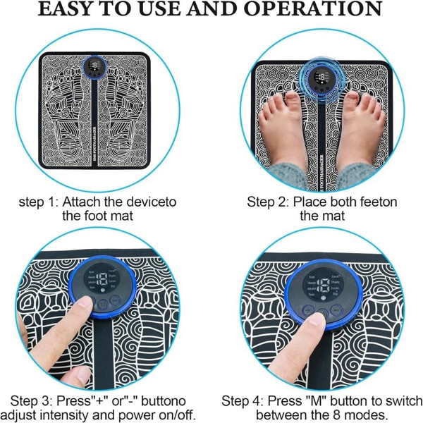 EMS Foot Massager Electric Deep Reshaping Kneading Muscle Leg Pain Relax Machine