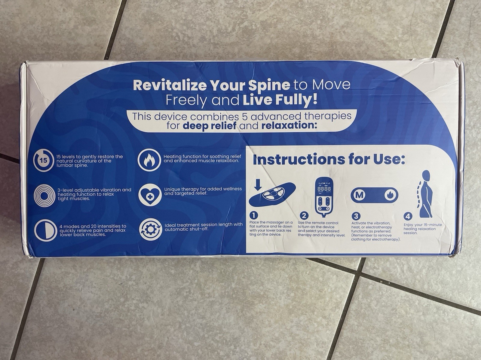 NIB SmoothSpine Multi Therapy Pro 5-in-1 Back Body Pain Relief System