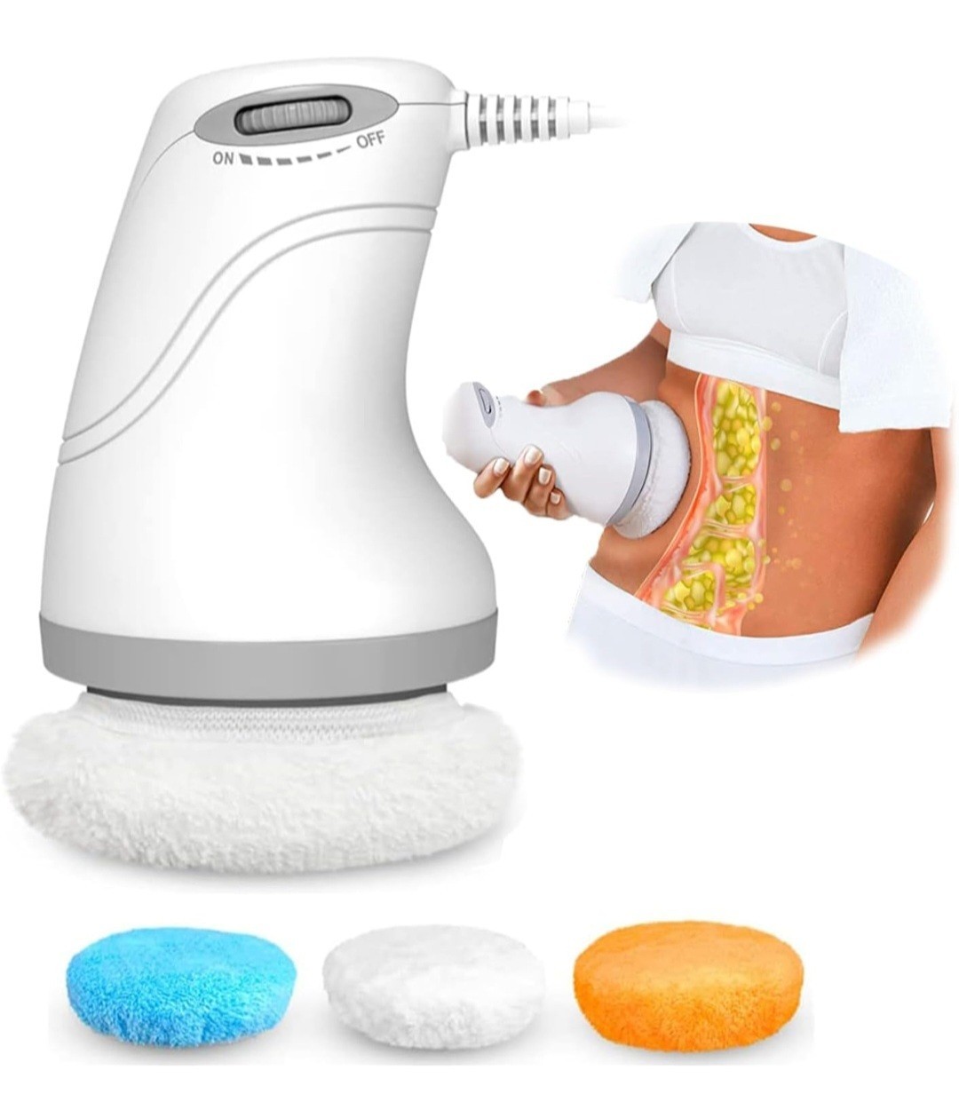 Body Machine Electric Massager 3 Pads, Handheld Full Body Massage Machine for…