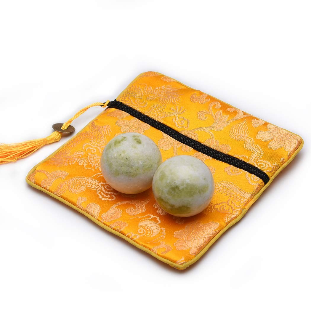 BRABUD 1.4» Light Green Marble Baoding Chinese Health Exercise Stress Balls …