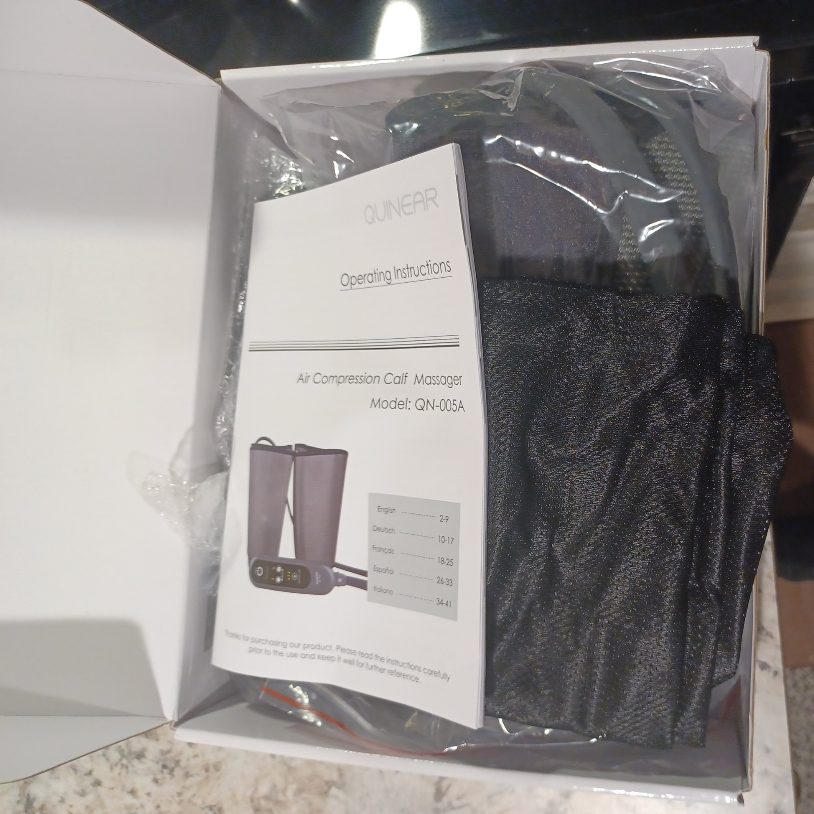 QUINEAR AIR COMPRESSION CALF MASSAGER open box all there , tested works awesome