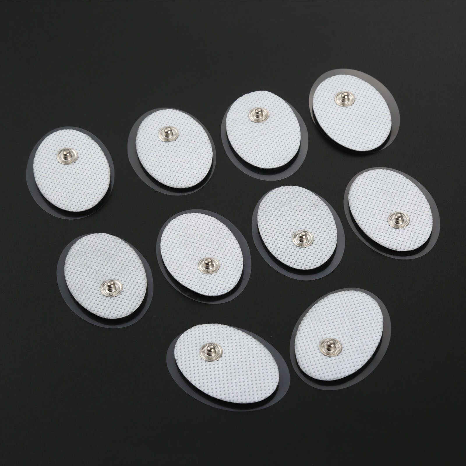 20Pcs 4.3cm x 3cm Replacement Electrode Pads For Digital Massagers Tens Snap-on