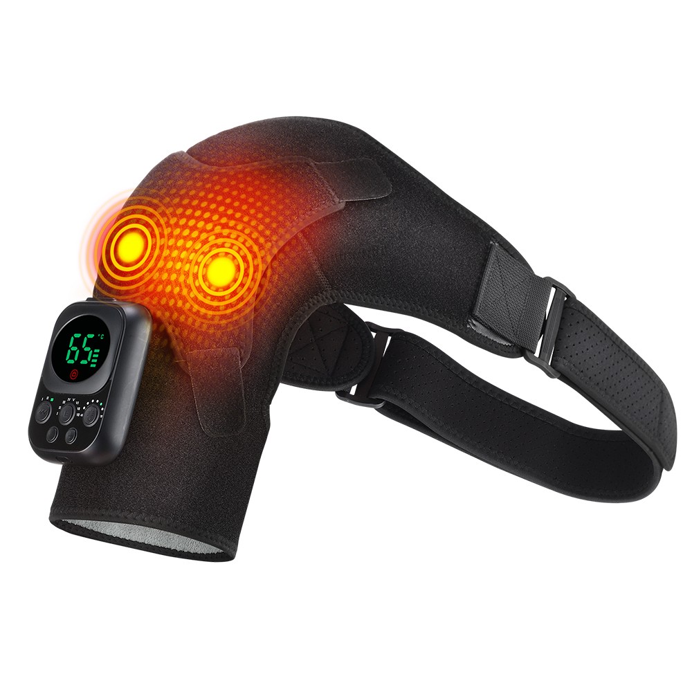 Electric Heating Back Shoulder Brace 6 Gears Heating 3 Vibration Adjustable Belt