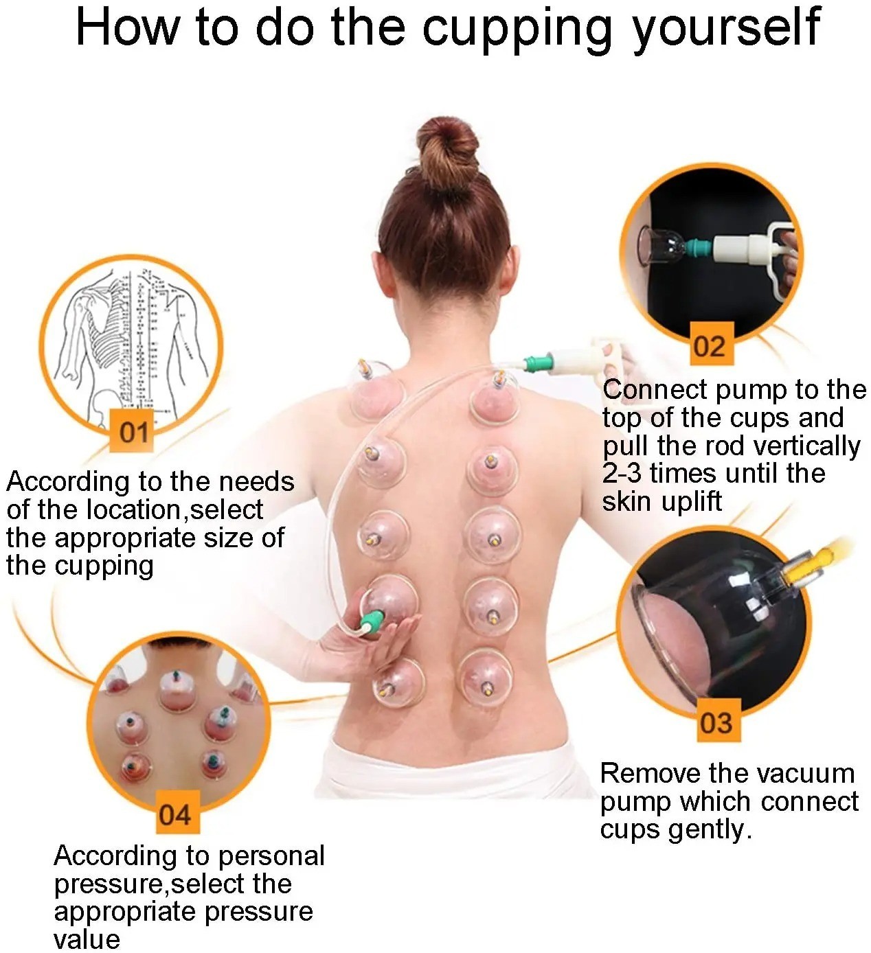 Vacuum Cupping Therapy Set Anti Cellulite Massage Suction Cups No Pain 12Pcs