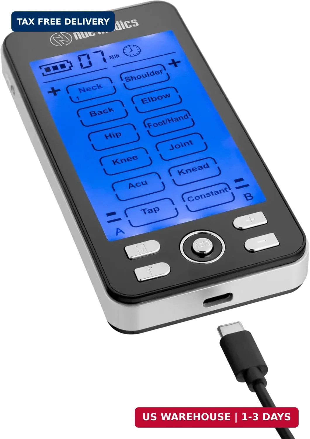 TENS Unit Muscle Stimulator for Pain Relief Muscle Therapy Rechargeable EMS