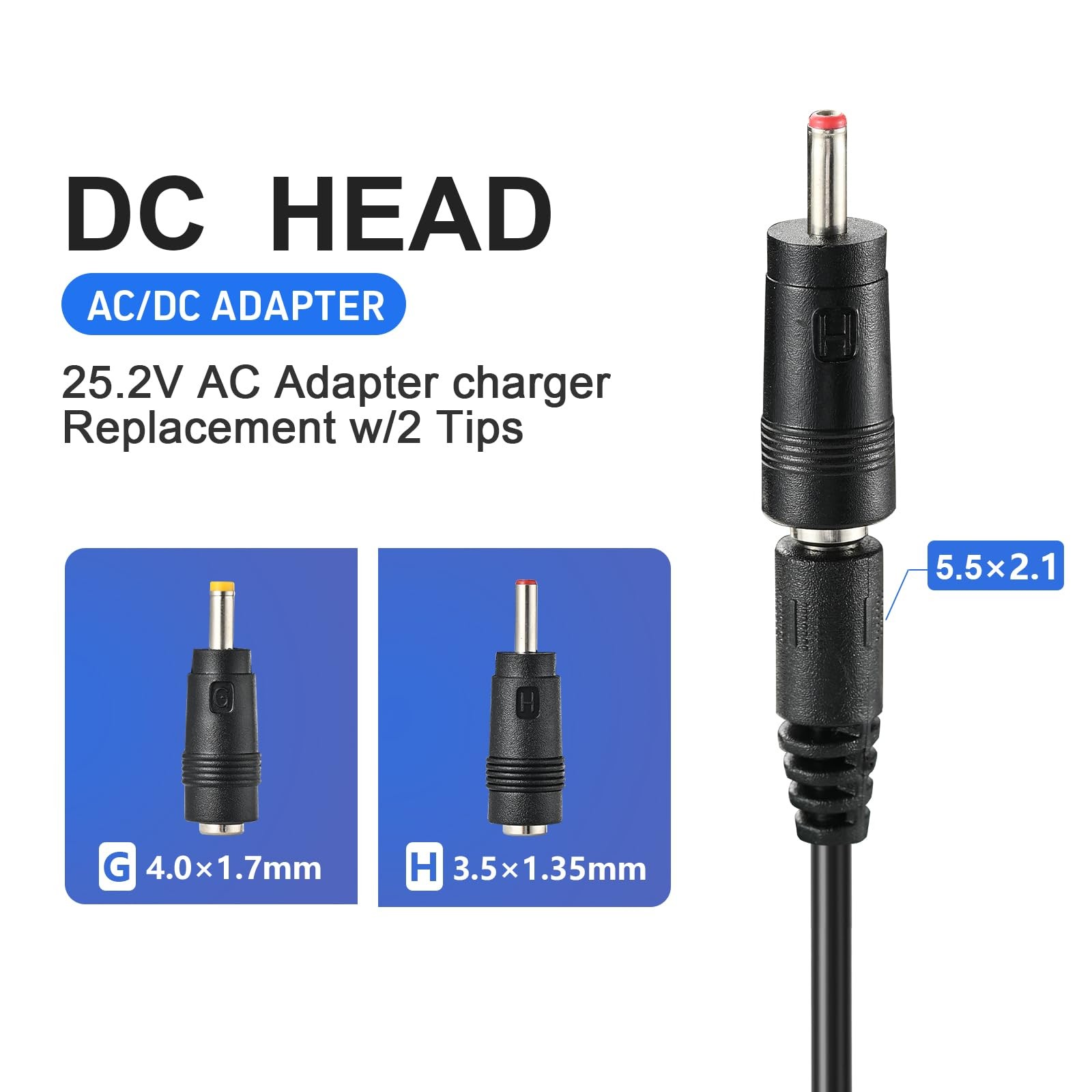 Bccxzm Massage Gun Charger 24V ~ 25.2V 1A Charger for 24V