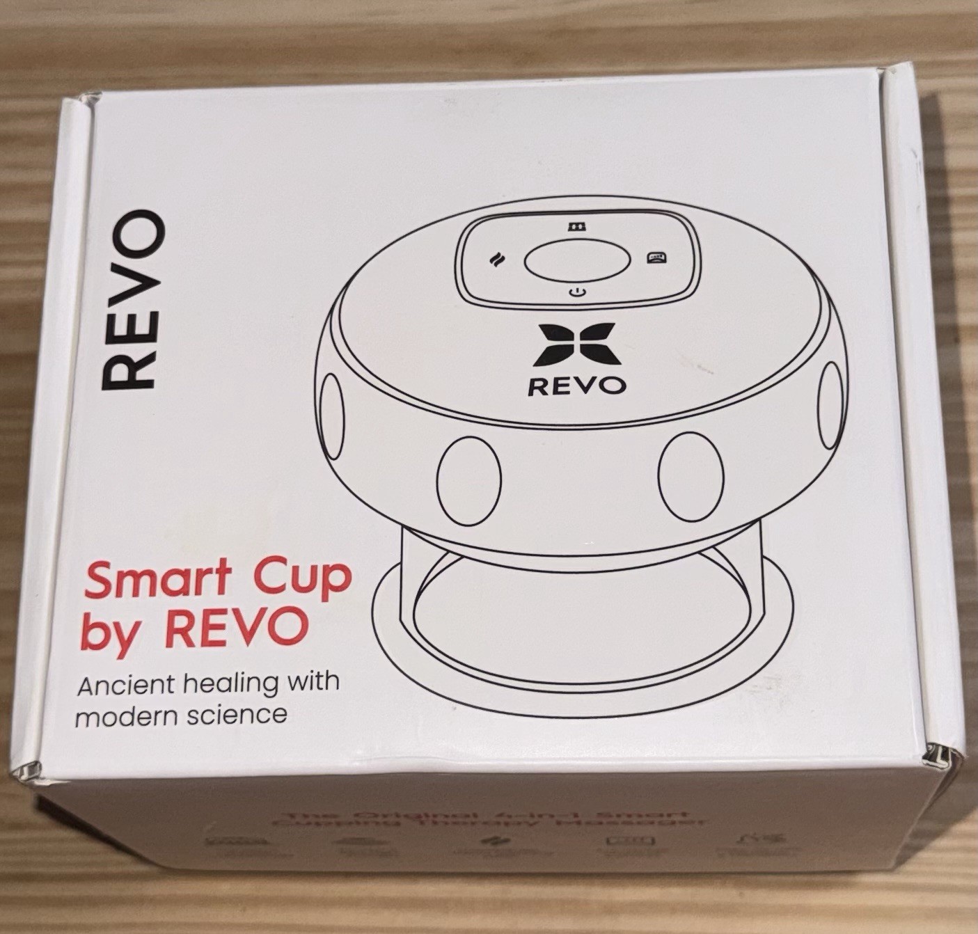 REVO 4-in-1 Smart Cupping Therapy Massager – Red Light & Heat W/ Extra Smart Cup