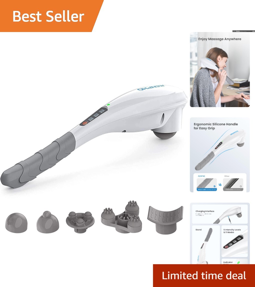 Lightweight Handheld Massager with 5 Speeds – Perfect for Targeted Muscle Relief