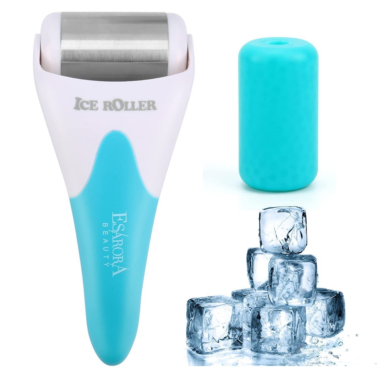 Blue Ice Roller – Manual Massage Tool for Migraine and Skin Care Relief