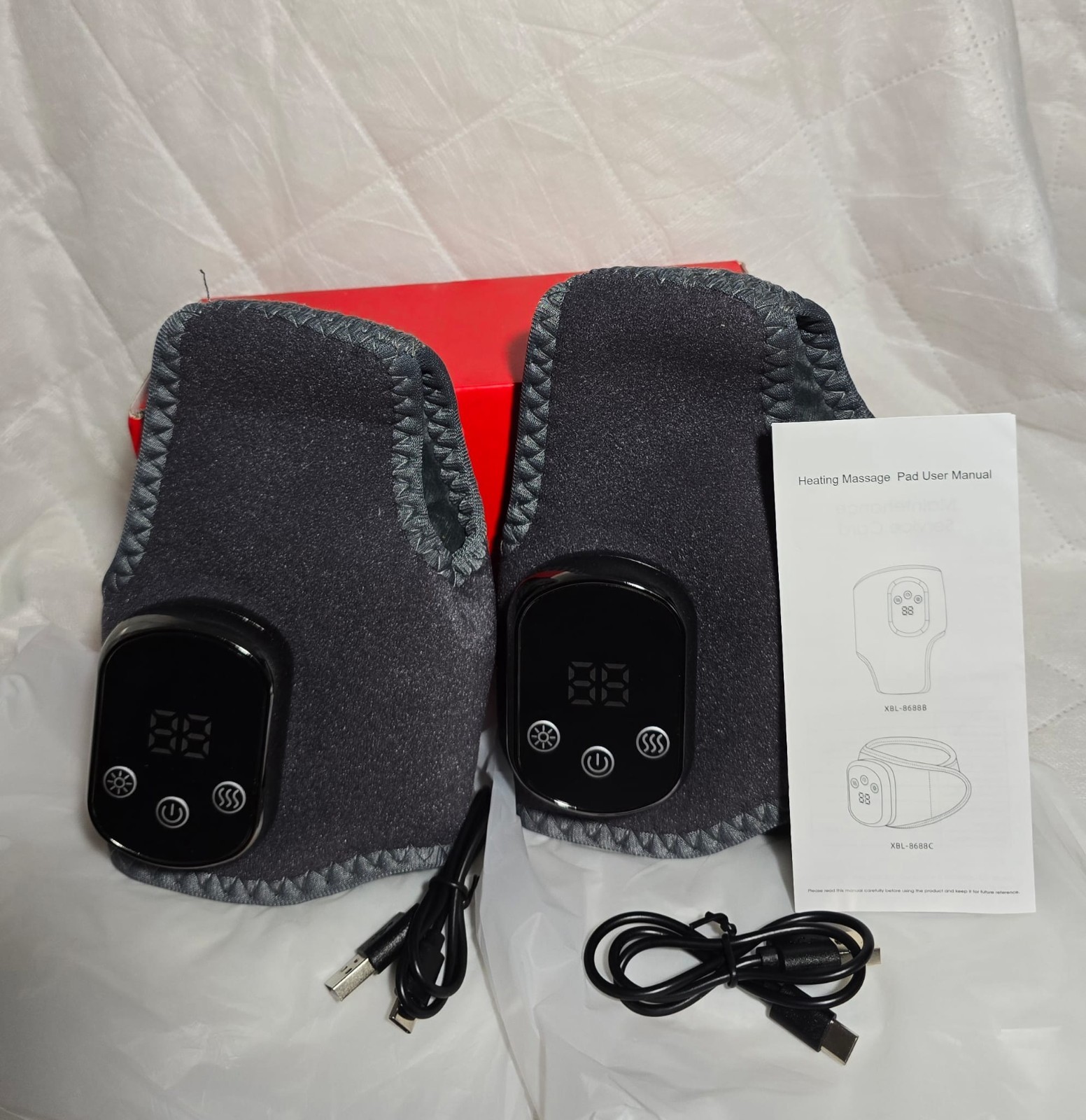Foot Advanced Renew Triple Method Massager, 5-Speed & 5-Temperature, 2Pcs Cordle