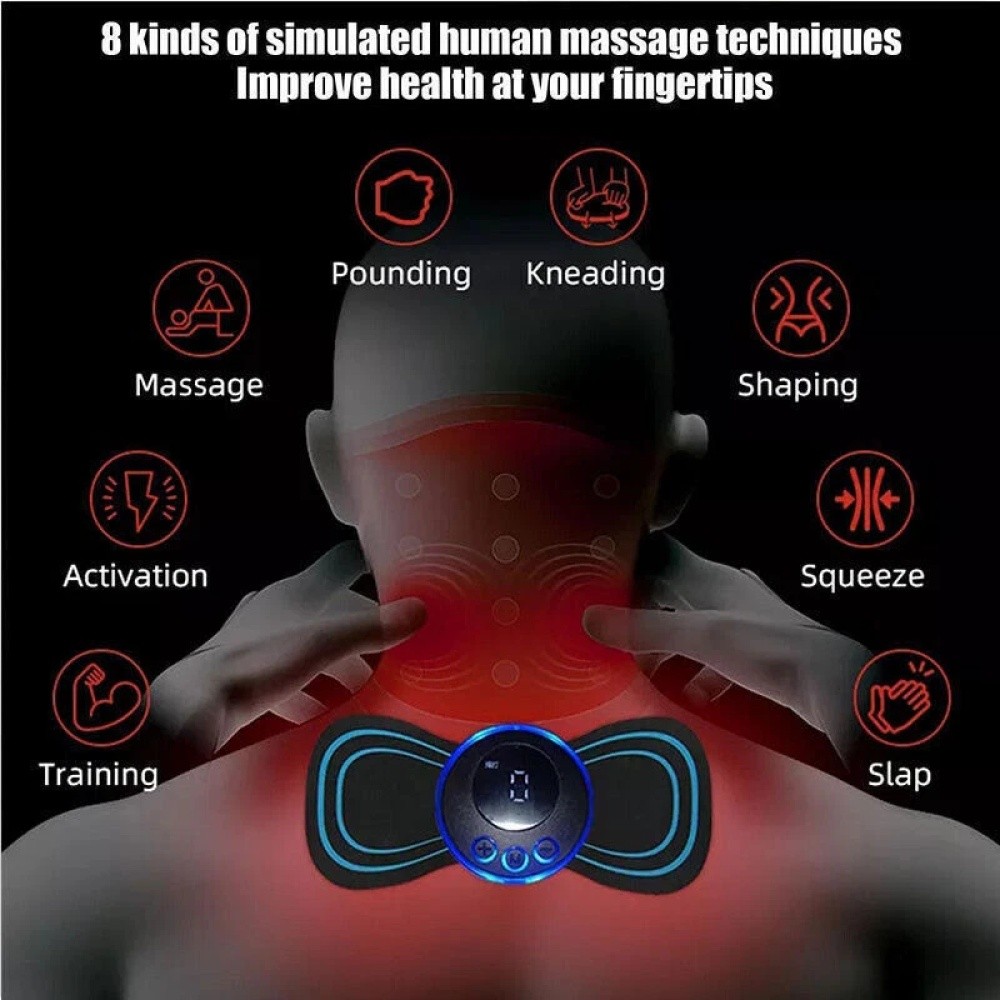 8 Modes 19 Intensity Pulse Tens EMS Massager Muscle Stimulator Pain Relief Gift