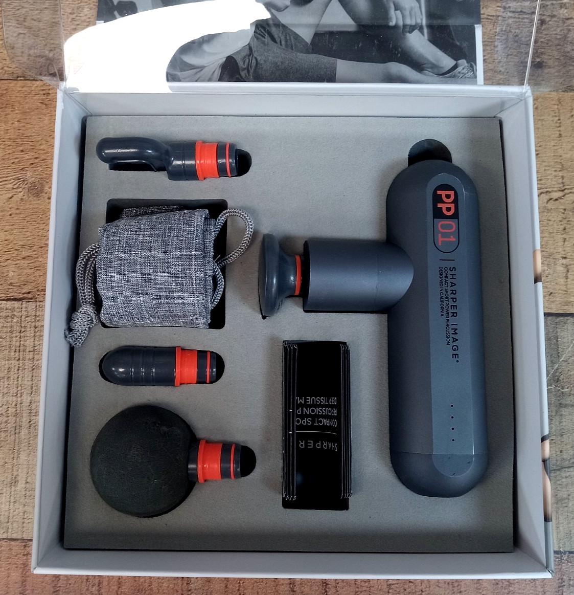 Sharper Image Compact Sport Power Percussion Massager PP01 – (NO USB C CORD)