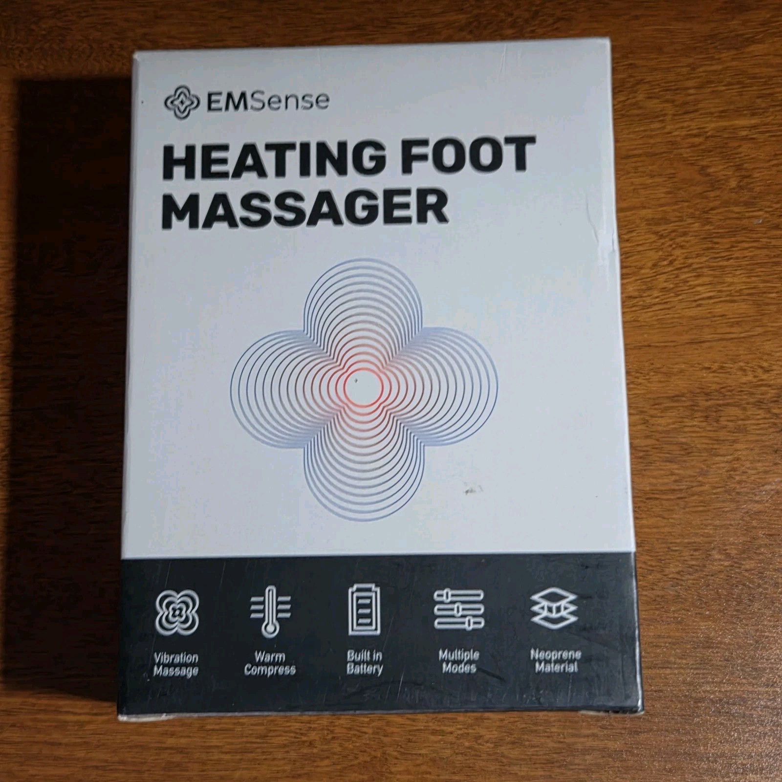 EMSense Pulsating Heating Therapy Foot Massager Cordless Vibration – Brand New