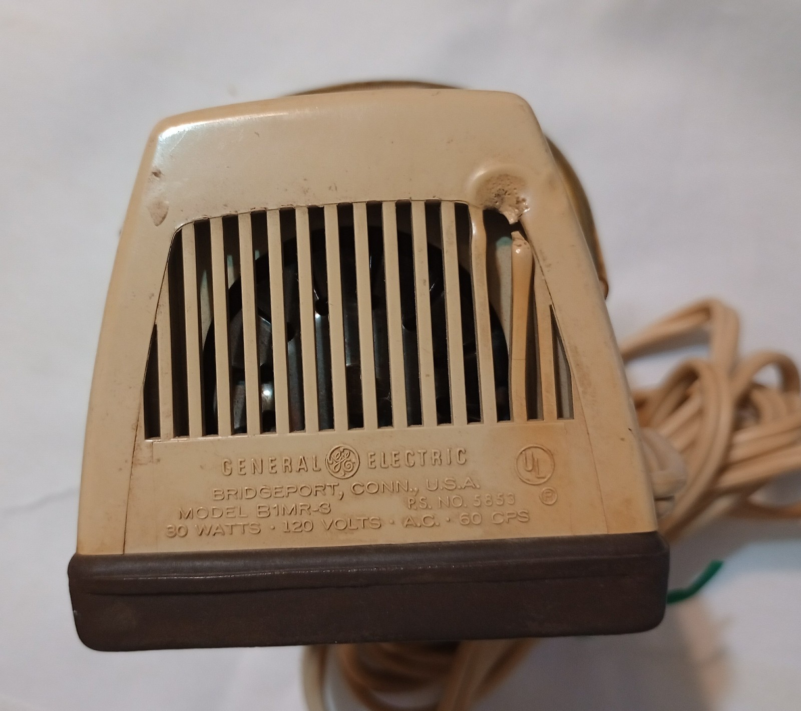 GE GENERAL ELECTRIC MASSAGER VINTAGE MODEL B1MR-3 TESTED AND WORKS