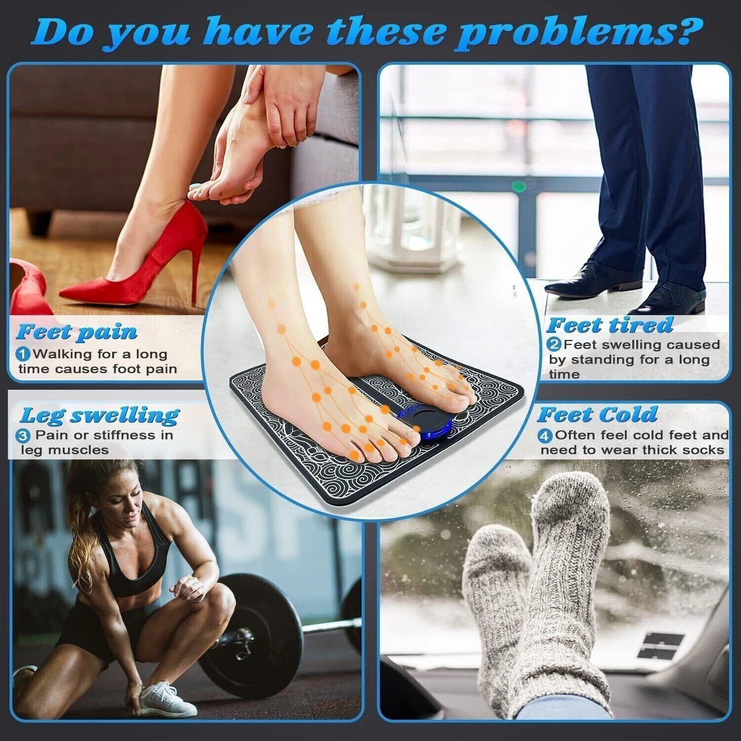 NEW 2025 EMS Foot Massager Nooro Neuropathy Feet for Circulation and Pain Relief