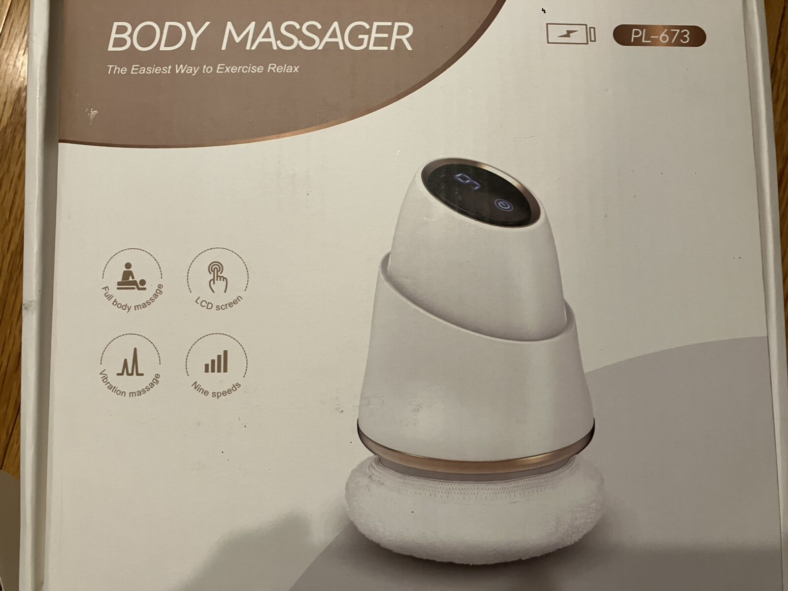 Body Sculpting & Cellulite Massager; Cordless 9 Speed; 6 Skin Friendly Pads