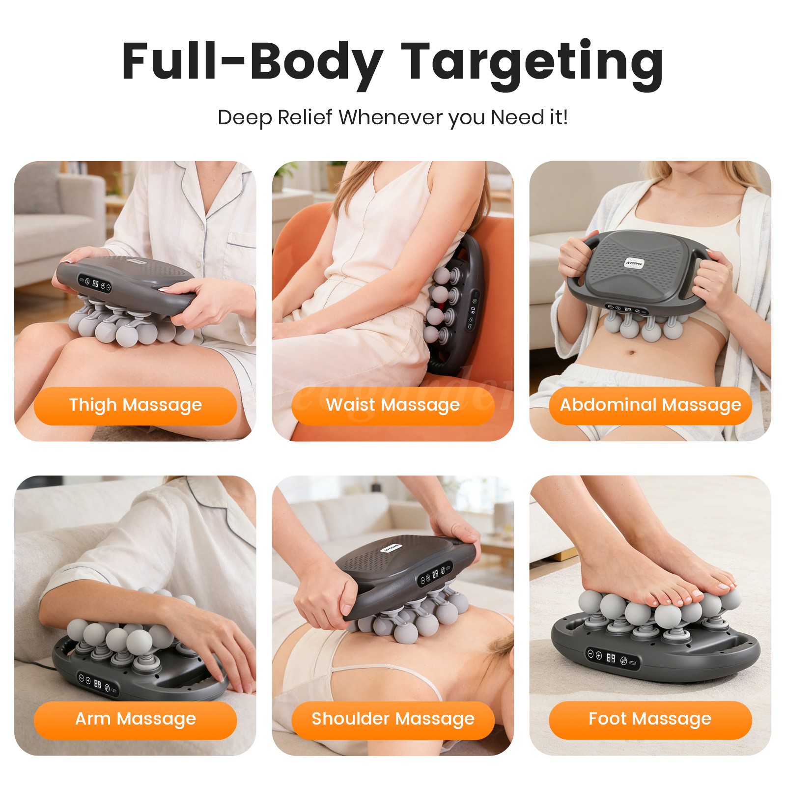 16 Head Massage Gun Deep Tissue Massager 9 Modes 9 Speed Levels Muscle Relax NEW