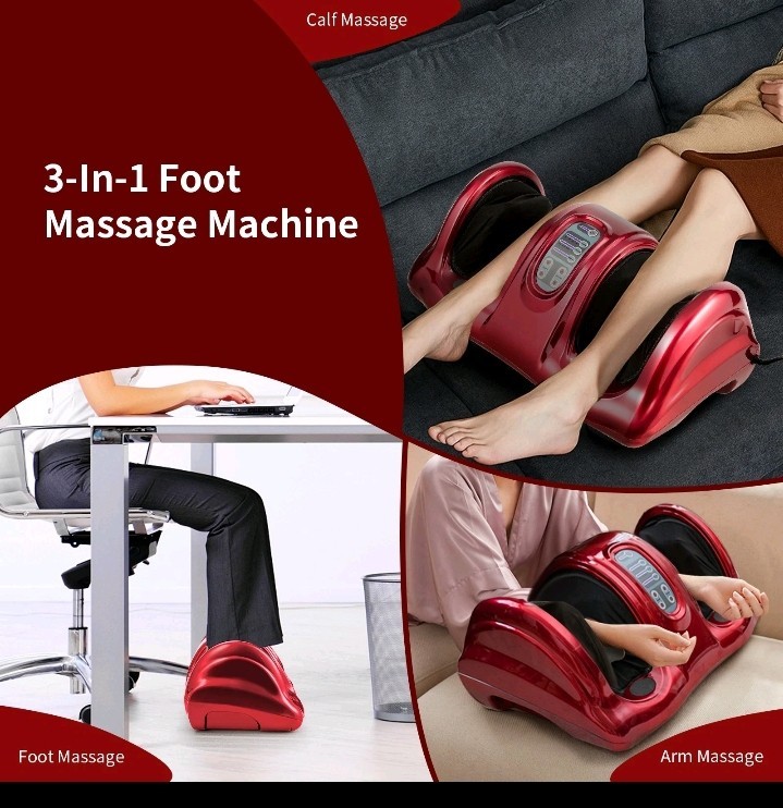 Shiatsu Foot Massager Kneading and Rolling Leg Ankle (Missing Remote) Red…..C3