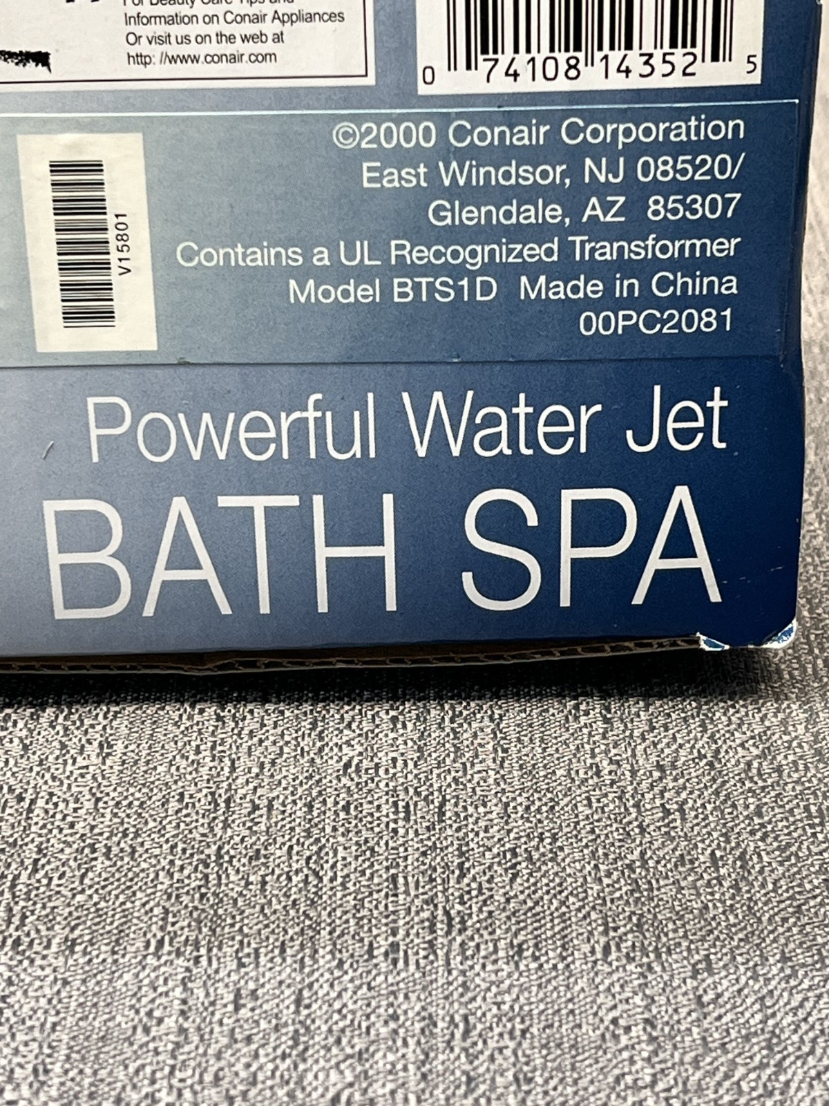 CONAIR Body Benefits DUAL Water Jet Action Bath Spa BTS1D Therapeutic TESTED