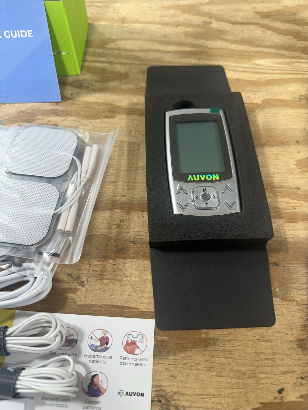 AUVON Dual Channel TENS Unit Muscle Stimulator 20 Modes w/ Pads