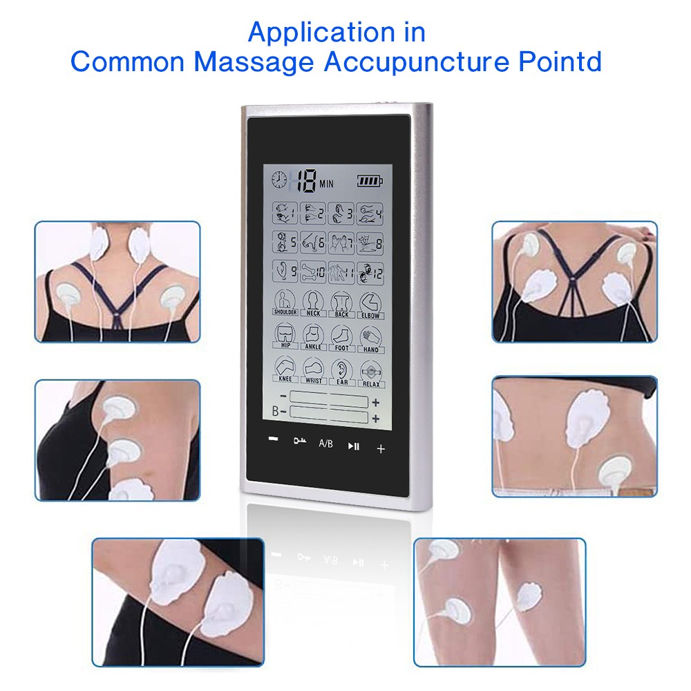 4 Output EMS TENS Machine 24 Mode Muscle Stimulator Digital Massager