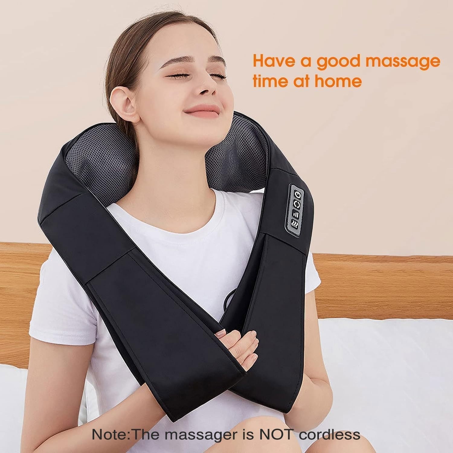 AERLANG Shiatsu Back and Neck Massager, Back Massager Deep Tissue Kneading Neck