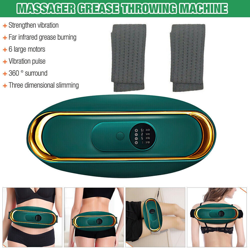 Electric Belt Slimming Vibration Waist Massager Shaper Weight Loss Fat Burning