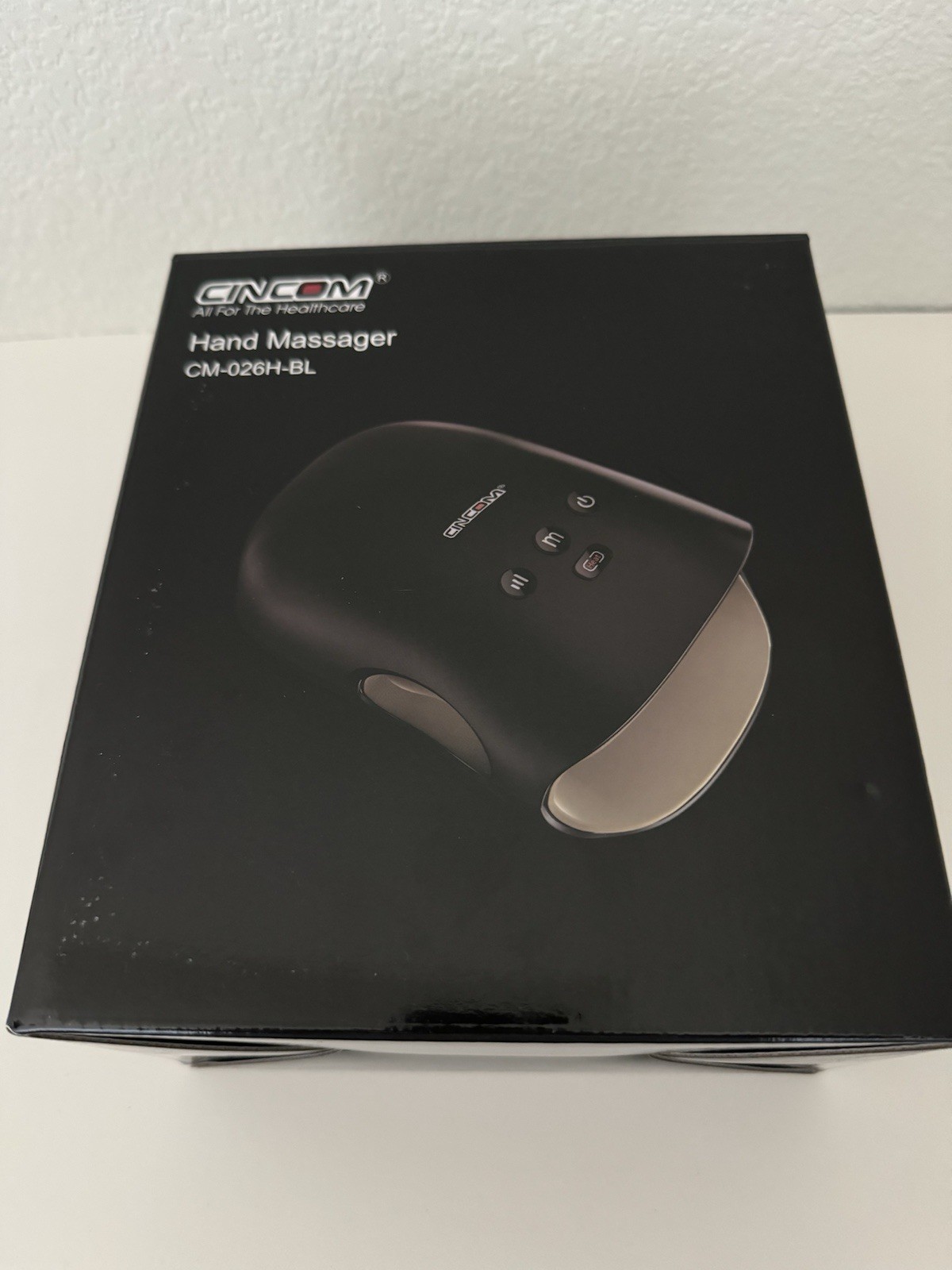 CINCOM Rechargeable Hand Massager, NEW Heat and Compression (Black) CM-026H-BL
