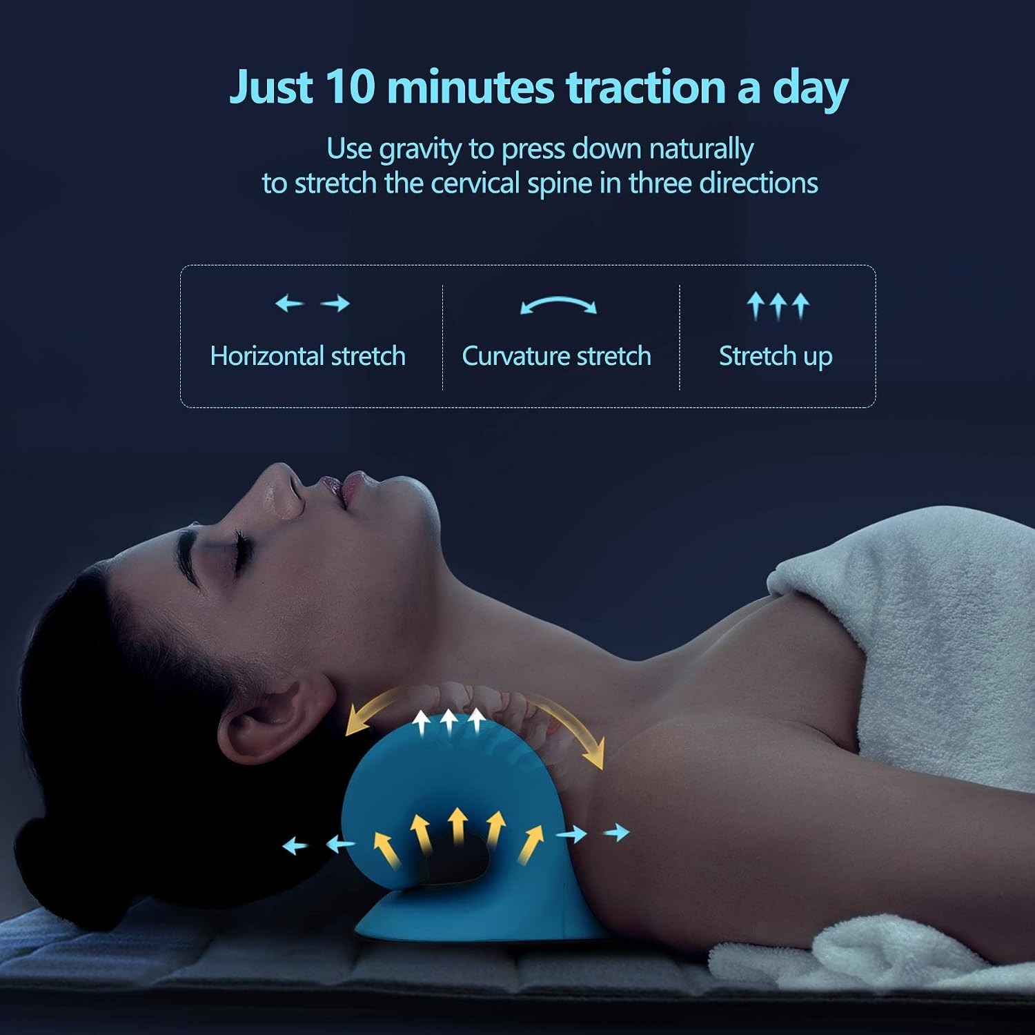 C-Shape Neck Relaxer: Ergonomic Cervical Pillow for Immediate Neck Pain Relief