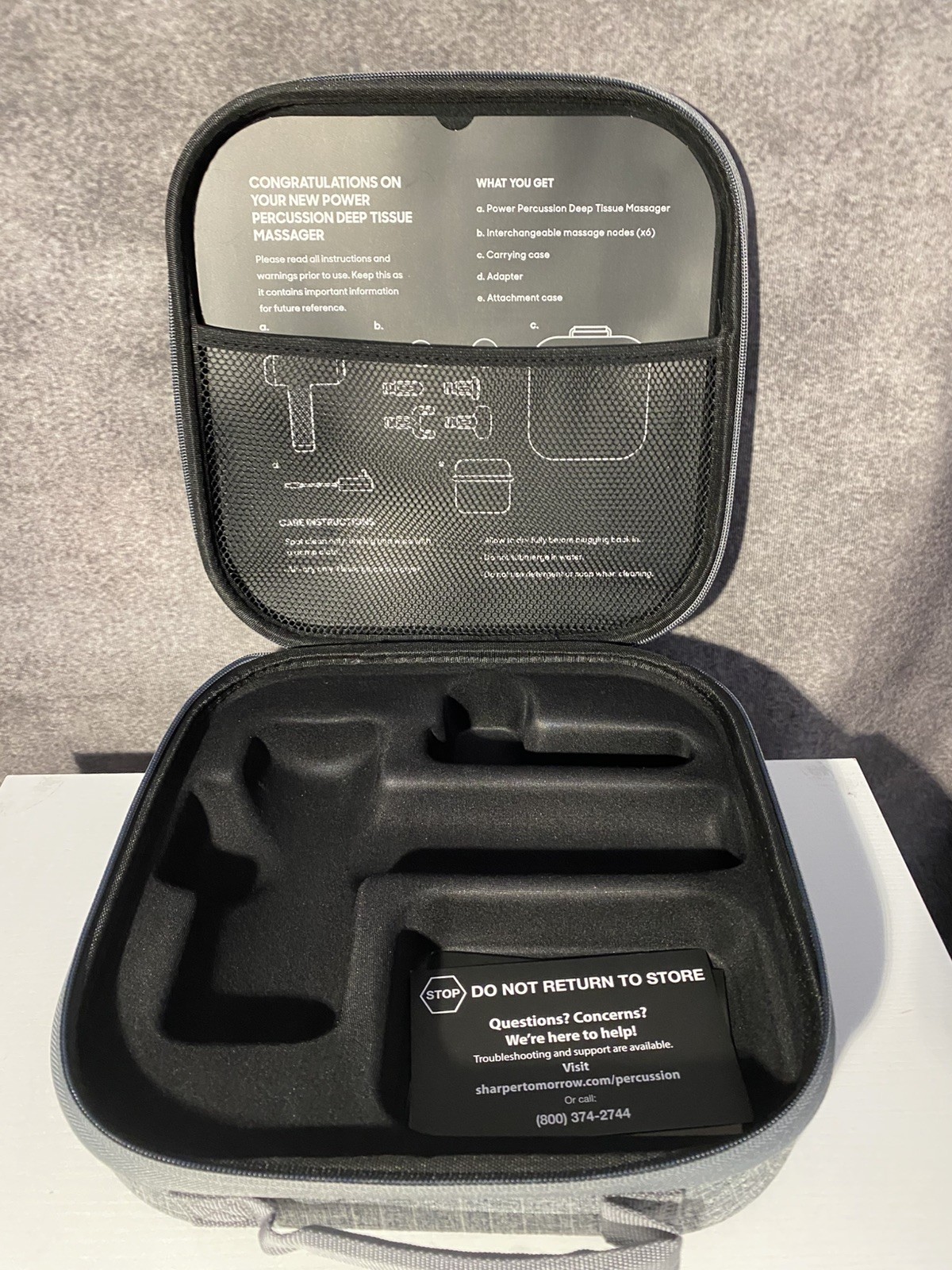 Sharper Image Power Percussion Massage Gun Massager Storage Carry Case ONLY