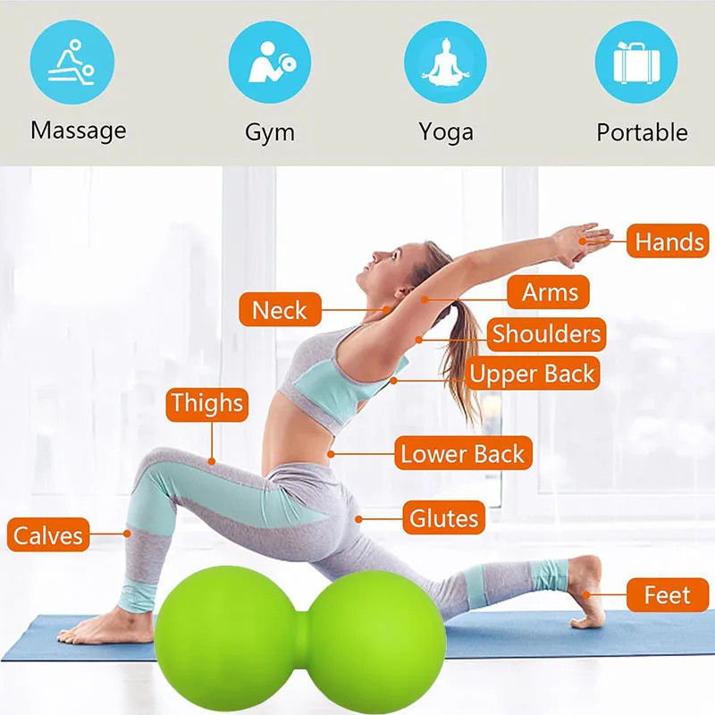 Massage Ball – Dual Lacrosse Tool for Deep Tissue Myofascial Relief