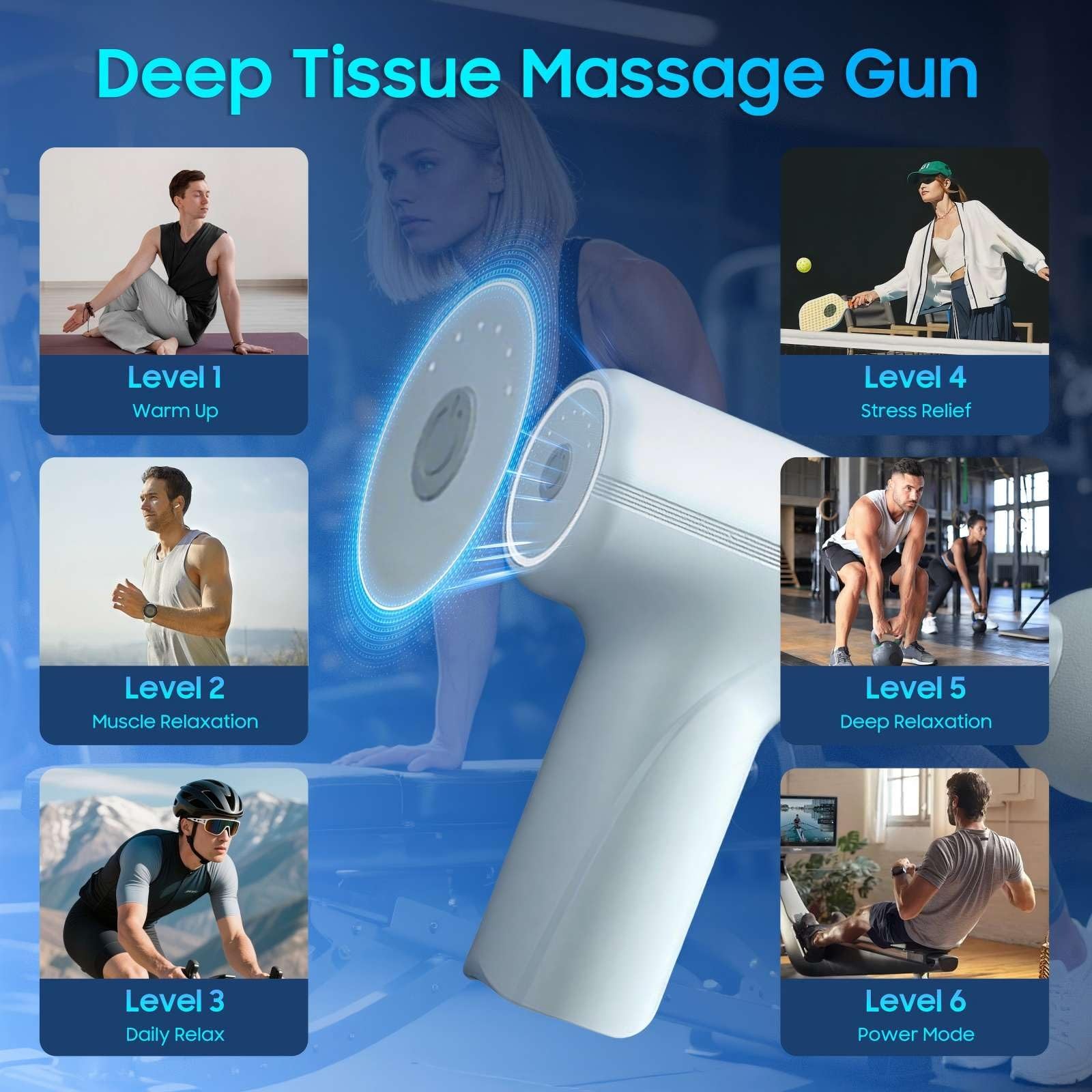 Massage Gun with Heat – Powerful Deep Tissue Massager, Handheld Mini Massage Gun