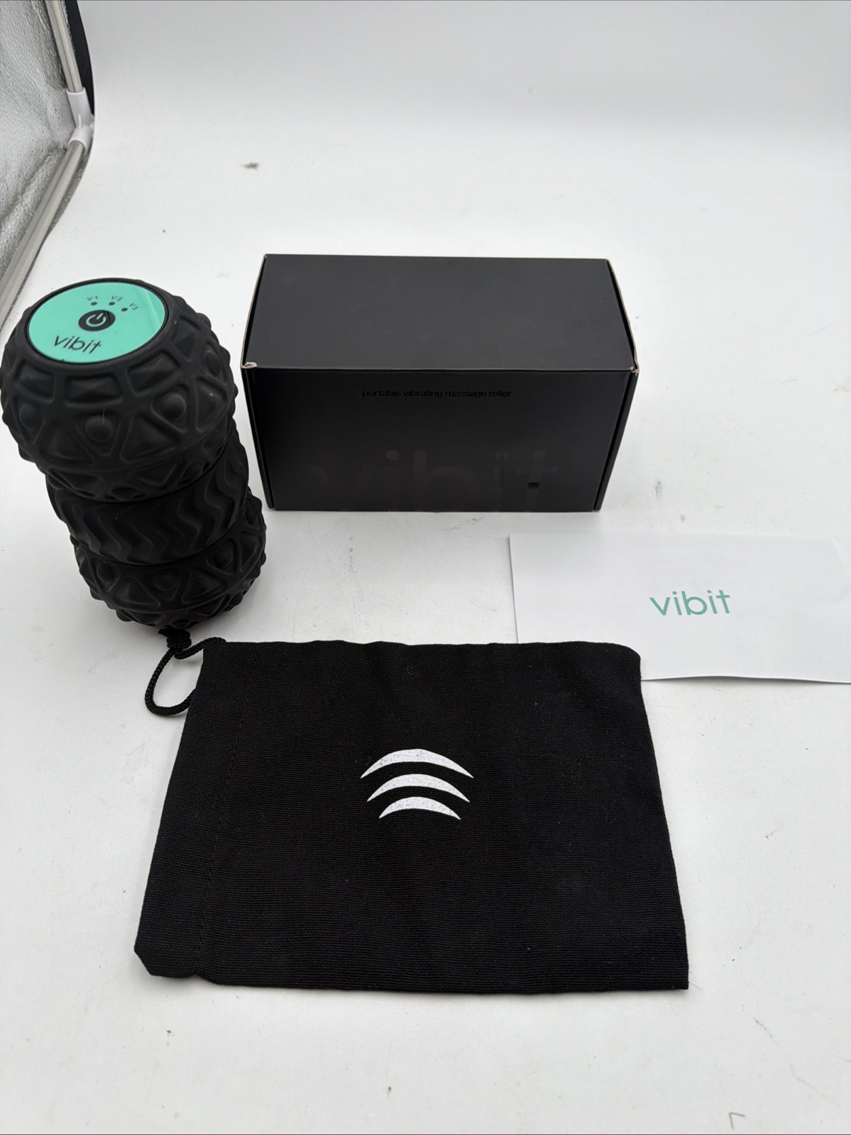 Vibit Vibrating Foam Roller Massage Deep Tissue Muscle Recovery Fasciitis Black