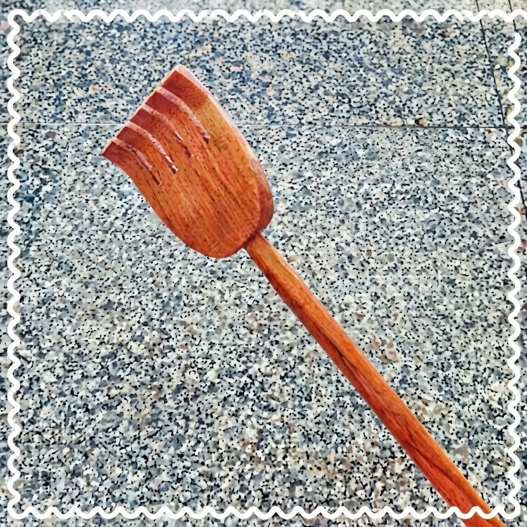 Back Scratcher Teak Wood Handmade stick Thai Body Massager wooden