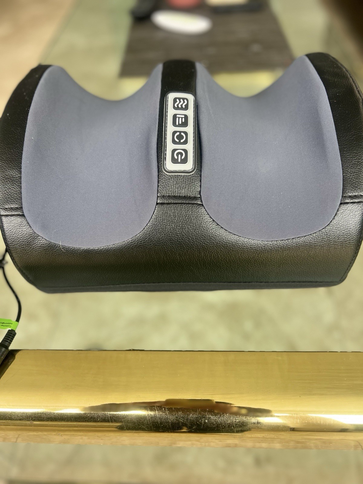 Never Used. Heated Electric Foot Massage Machine Kneading Black Gray Corded