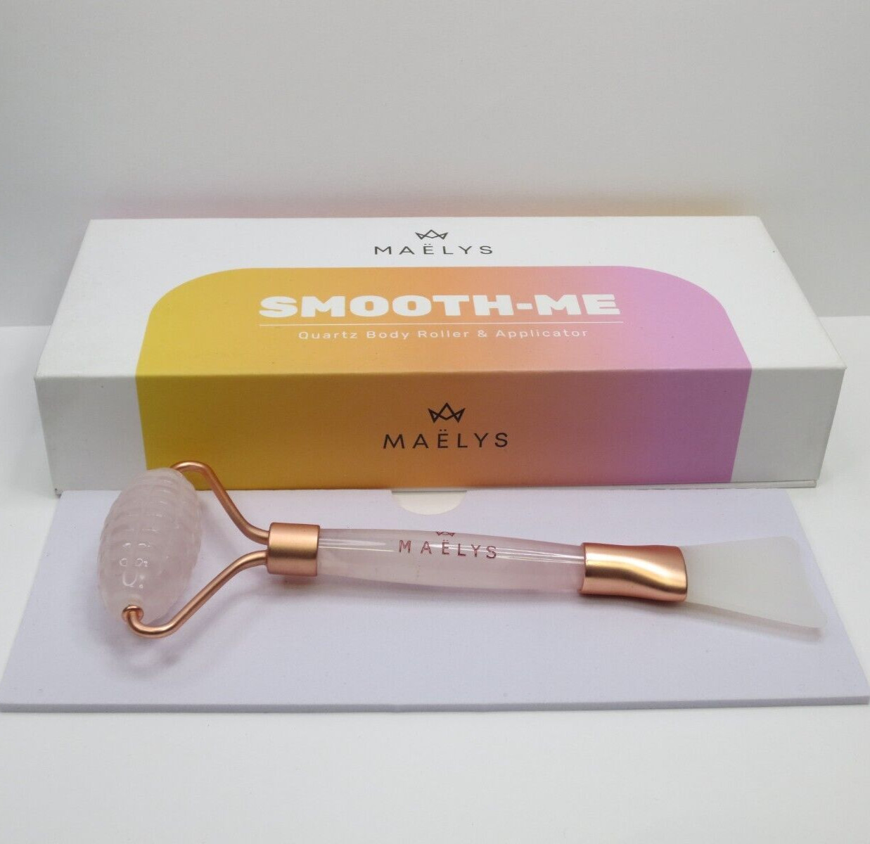MAELYS SMOOTH-ME QUARTZ BODY ROLLER & APPLICATOR BOXED (LOT OF 2)