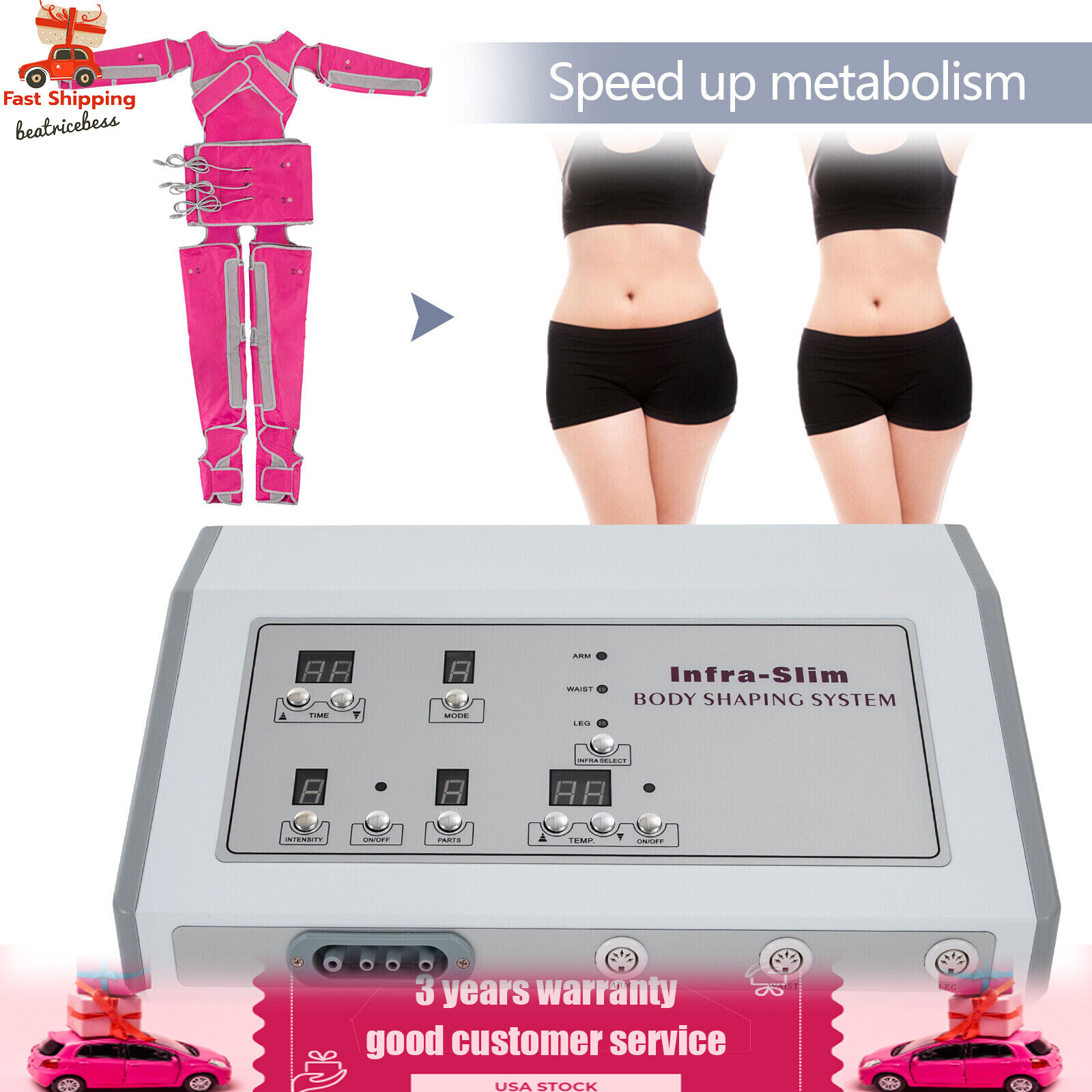 Air Pressure Pressotherapy Body Slimming Massager Contouring Weight Loss Machine