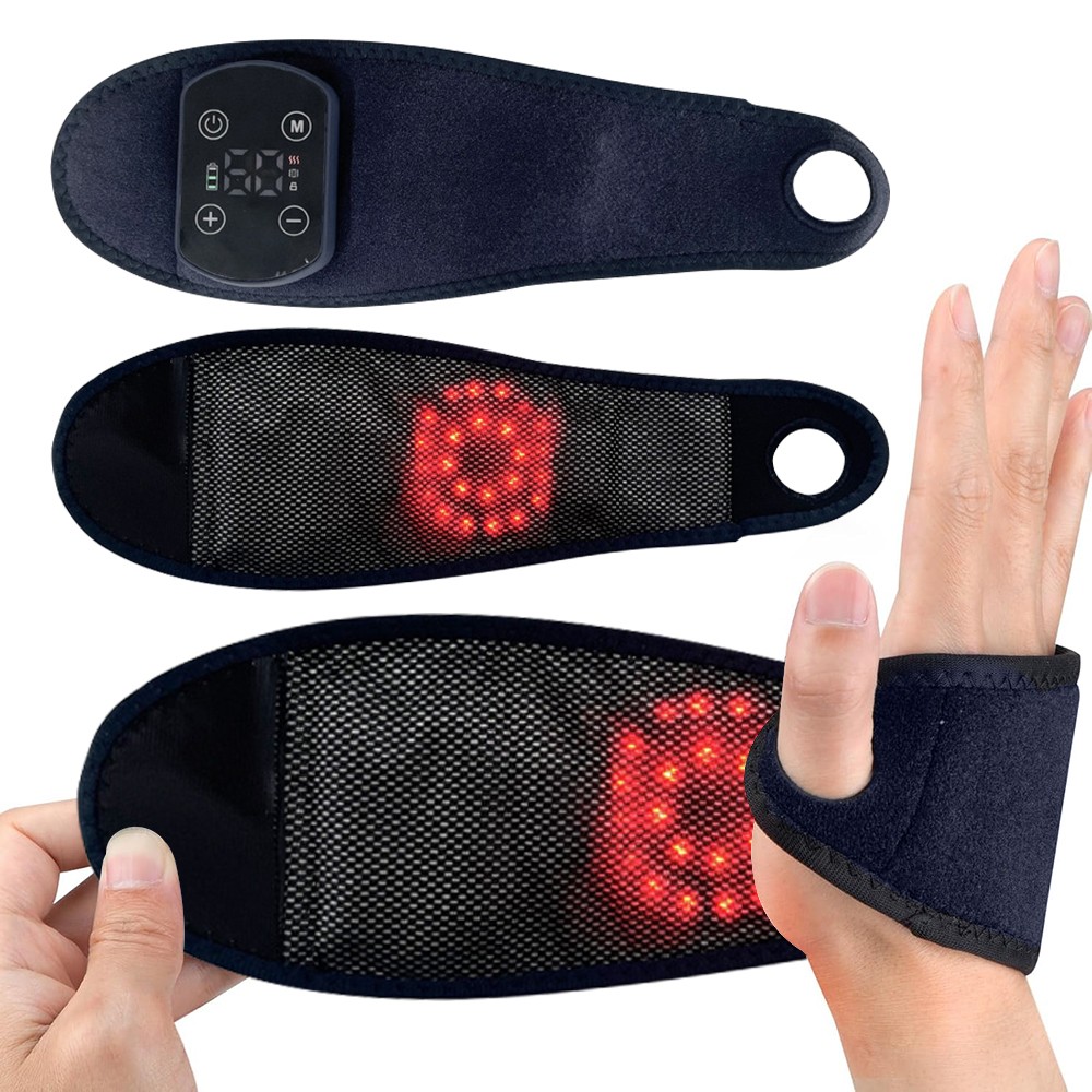 Cordless Hand Wrist Massager Pain Relief with 5 Heat Levels & 3 Vibration Modes