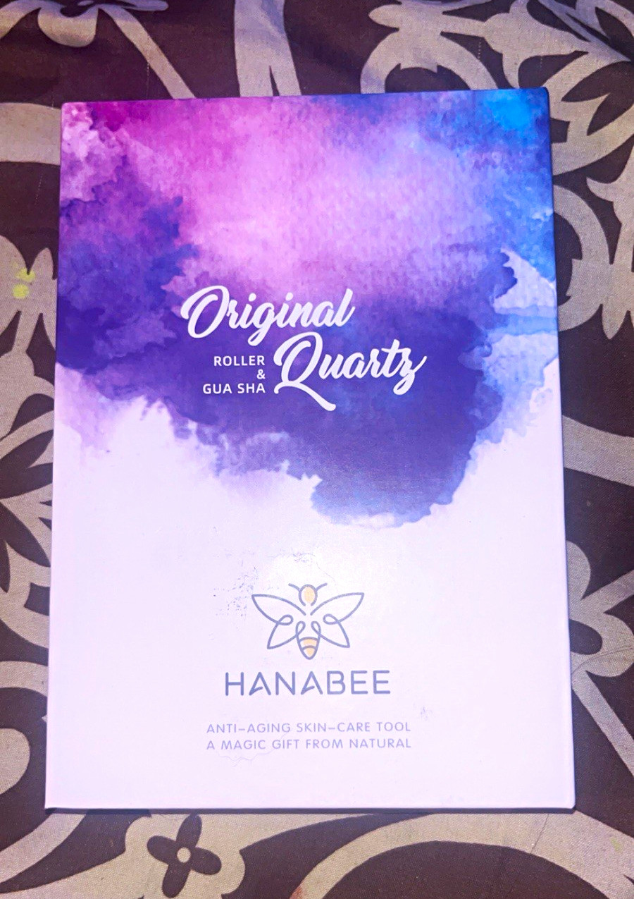HANABEE Original Quartz Facial Roller & Gua Sha Set, Manual Handheld Pink