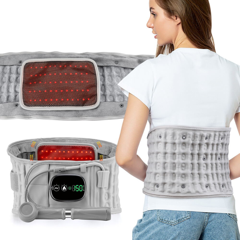 Cordless Red Light Heating Decompression Belt Inflatable Lumbar Support Brace