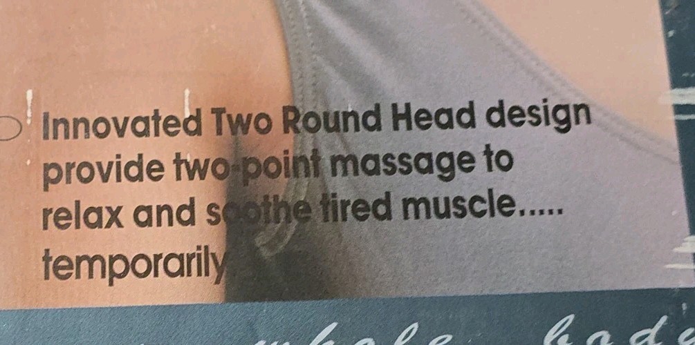 Comfort Zone Fitness Twin Head Massager THM-3 Two Speed 120V-18W