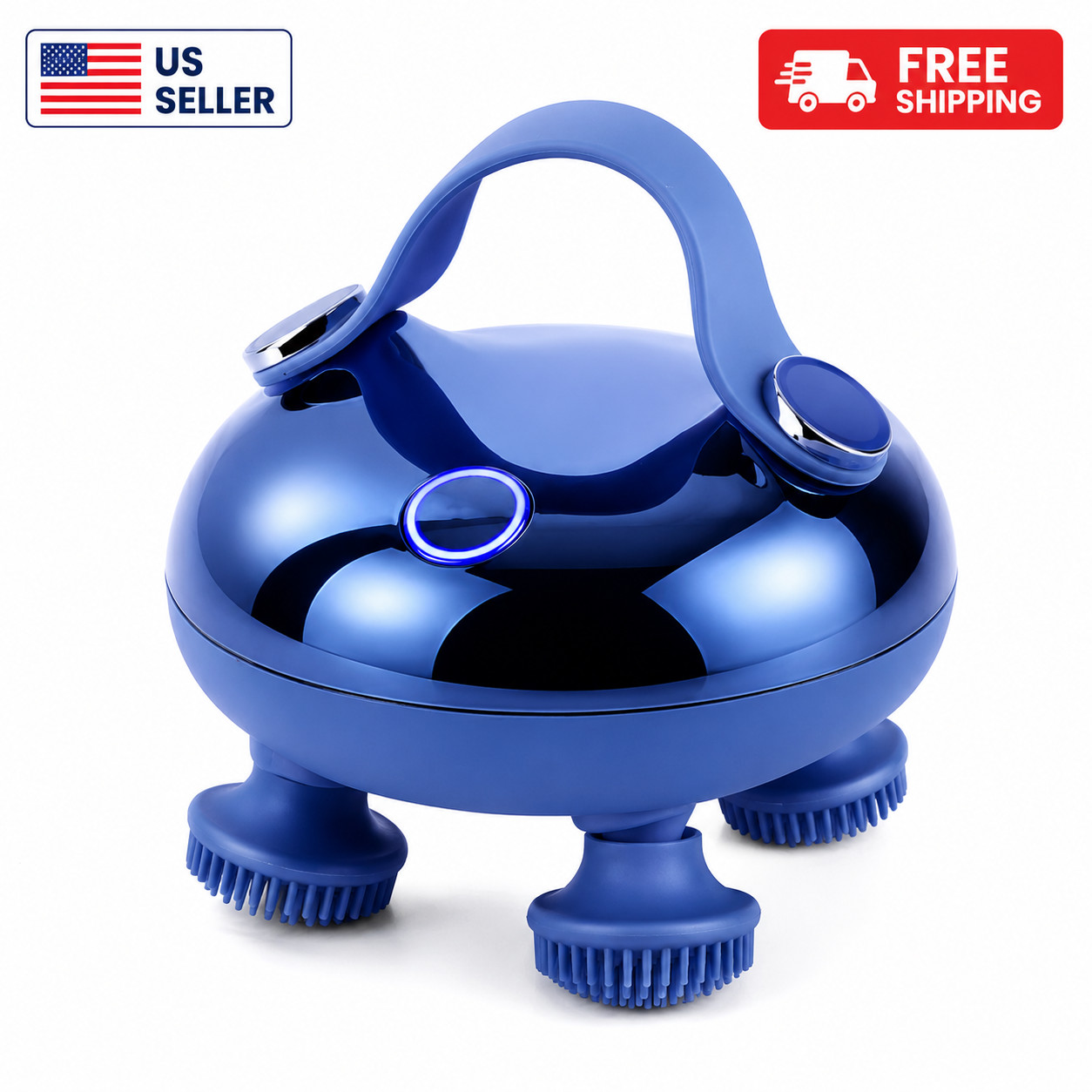 Electric Scalp Massager Rechargeable Handheld Head Massager USB Portable