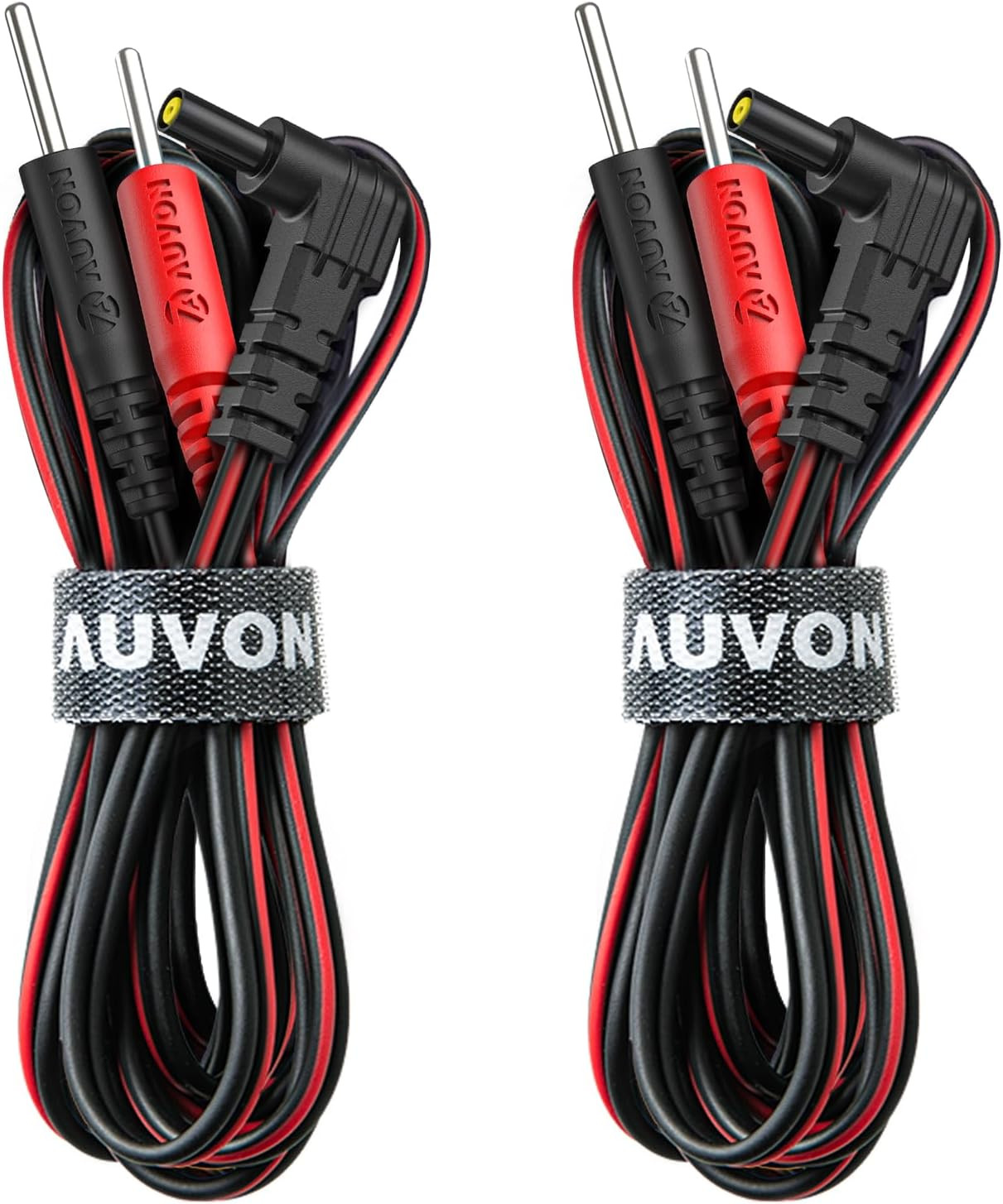2 X TENS Unit Electrode Lead Wires, Premium Lead Wires with Soft TPE Material fo