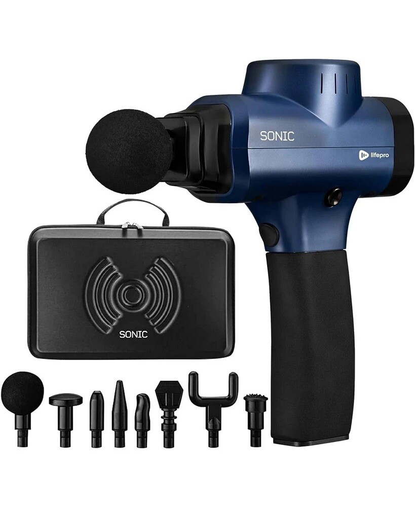 Life Pro Sonic Handheld Percussion 5-Speed Massage Gun – Blue