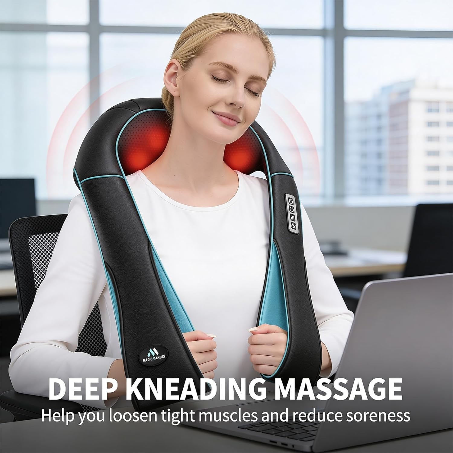 Shiatsu Neck and Back Massager with Heat – Stress Relief for Dad, Mom or Anyone!