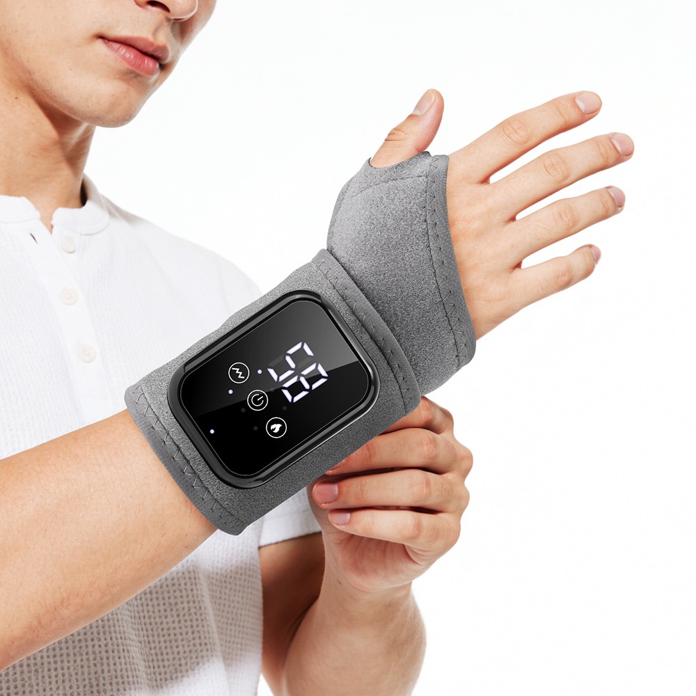 Wrist Massager Heating Vibration Wrap Band Cordless Joint Wrist Support Belts