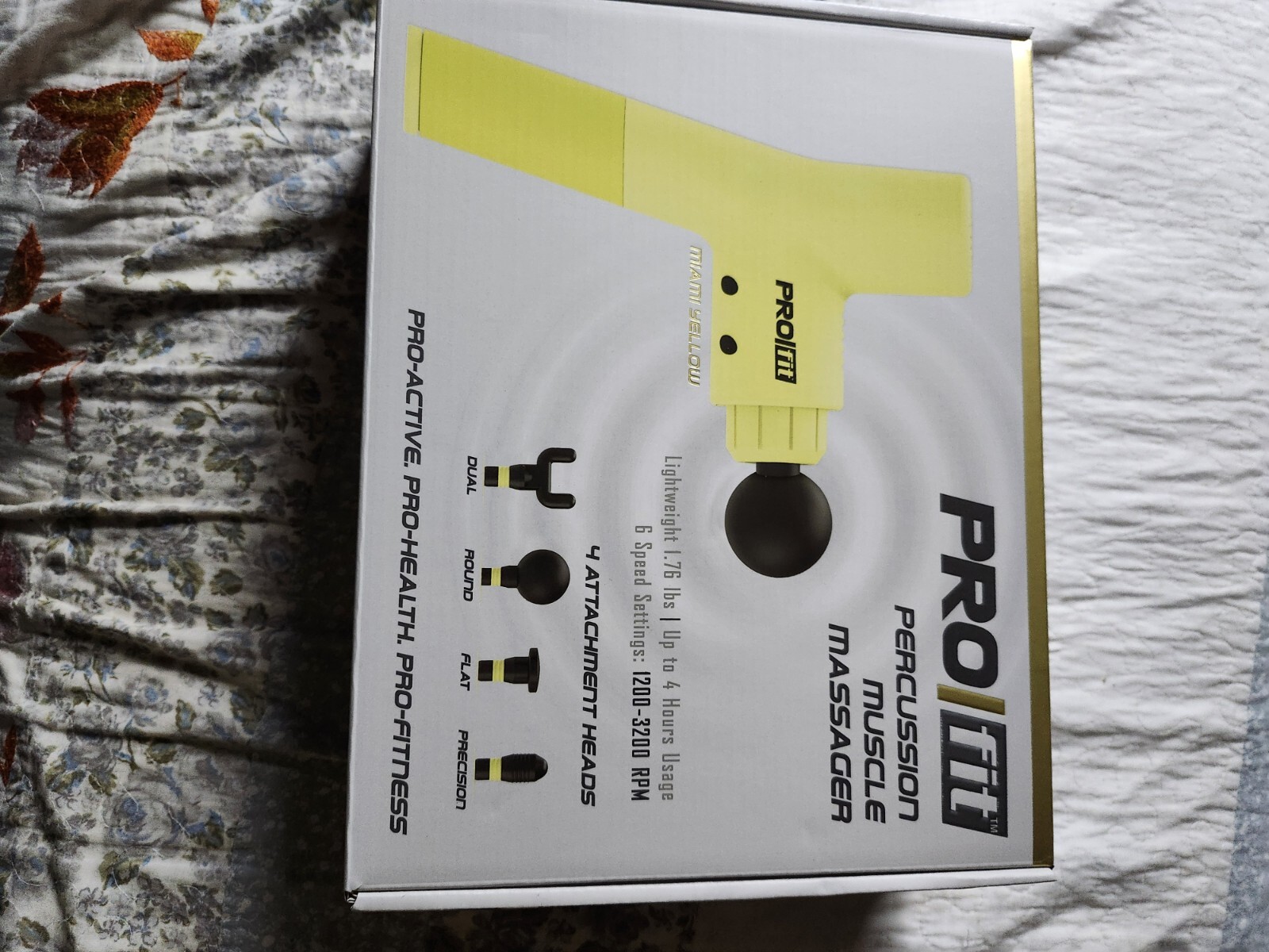 NEW Open Box Massage Gun Tzumi MIAMI YELLOW Profit Handheld – Box with defect