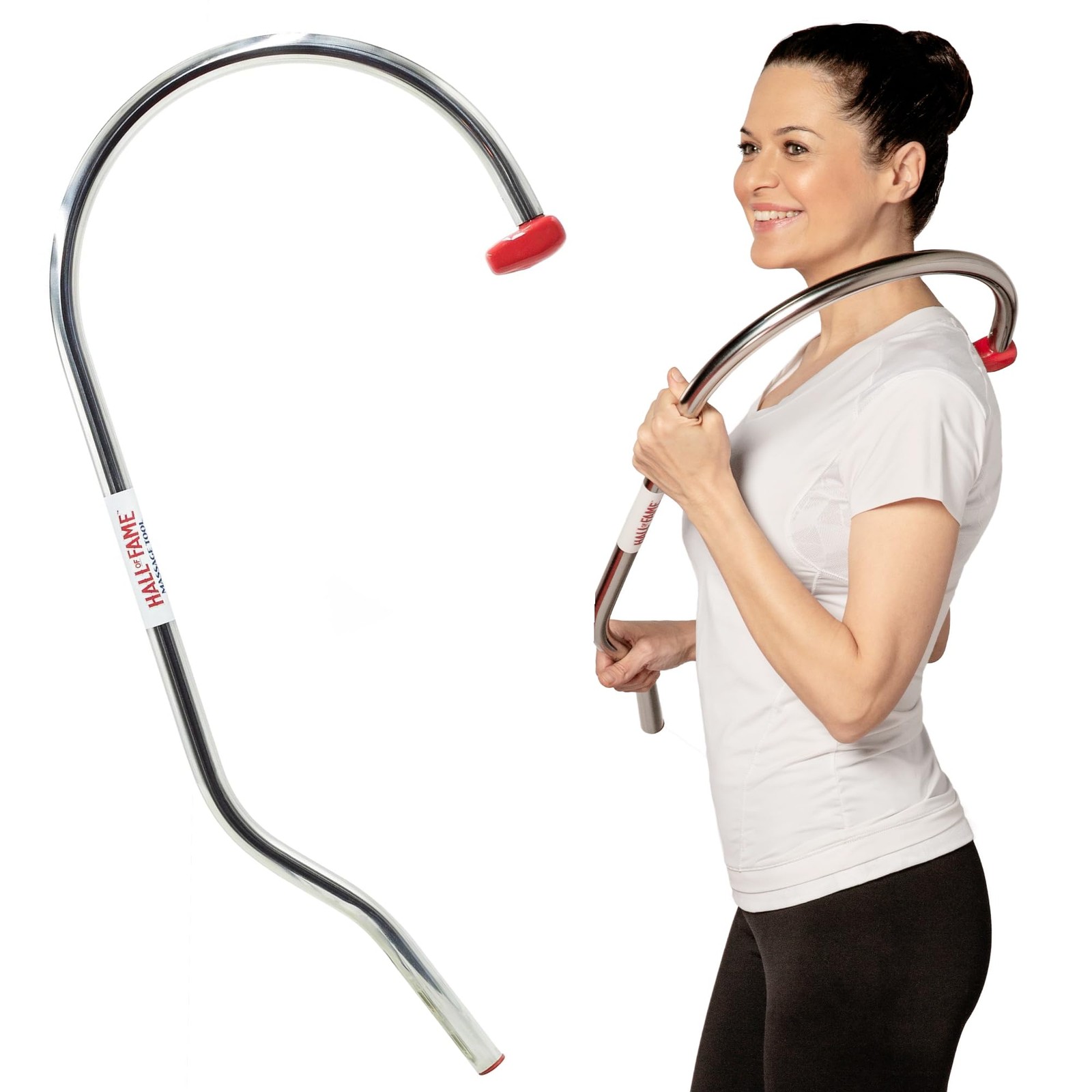 Acuforce Hall of Fame Neck & Back Massager Tool – Trigger Point Massage Red