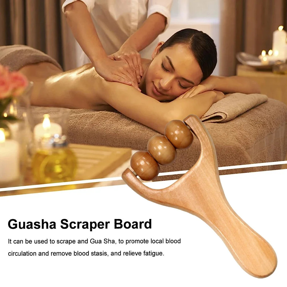 1Pcs Massage Rollers Wooden Neck Roller Massager Wooden Trigger Point Roller.