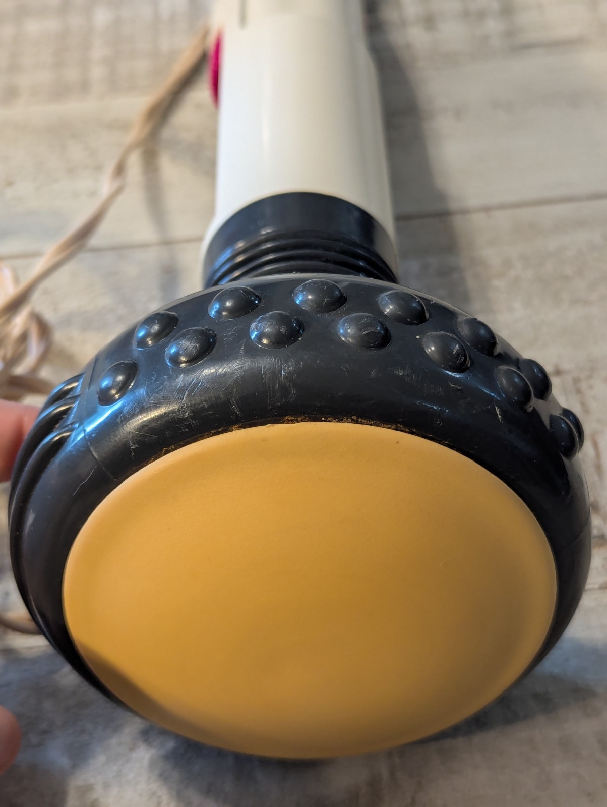 Pollenex Power Massage WM-20 Handheld Vibrating Wand, 120V, Beige/Black/Yellow
